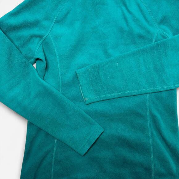 The North Face Womens Teal Full Zip Fleece Hoodie Jacket Size Small Outdoor - Picture 7 of 8